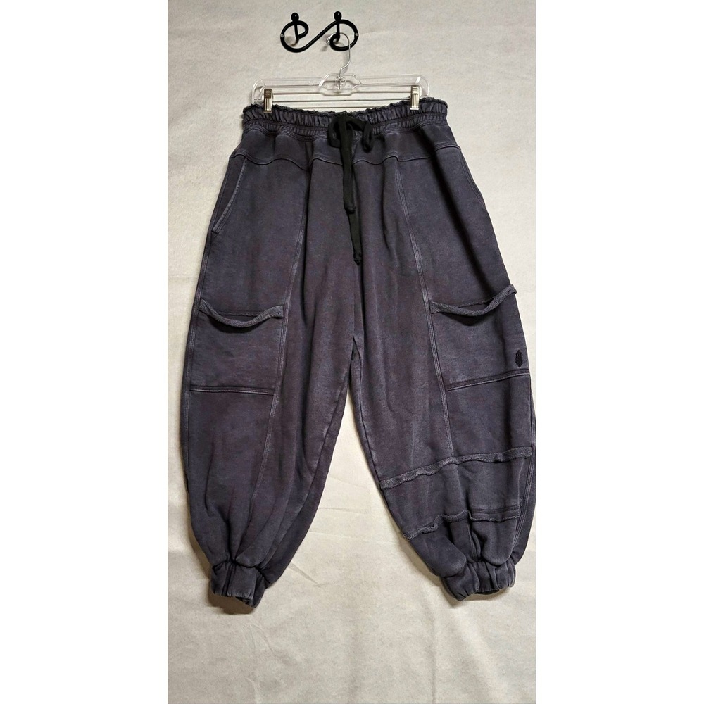 FP Movement Women's Gray Jogger Pants Size M Drawstring Pockets Elastic Waist